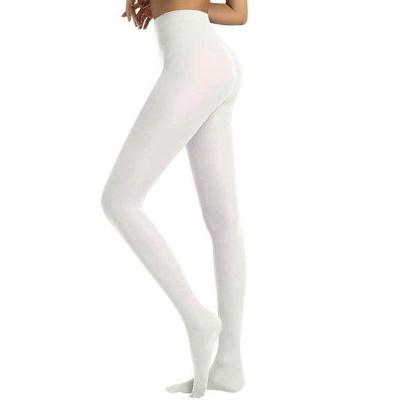 IDALL Women's Soft Opaque Tights, High Waist Solid Color Womens Tights Beige L