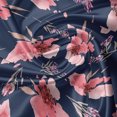 thumbnail image 5 of Ambesonne Watercolor Valance Pack of 2, Pink Garden Flora, 54"X18", Navy Blue Coral, 5 of 5