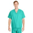 thumbnail image 1 of Harriton M897 V Neck Scrub Top - Aqua Green - Medium, 1 of 1