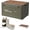 Green, variant on Collapsible Camping Storage Box with Wooden Lid, 30L/50L/60L Camping Storage Bins & Outdoor Storage Bin, Stackable Collapsible Crate with Wooden Lid & Handles for Camp, Car, Home (Green, 30L)