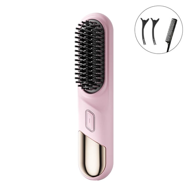 EZLIFE Cepillo alisador de cabello inalámbrico con calentamiento rápido P5D1