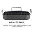 thumbnail image 5 of Cooks Standard Classic 16 x 12 Inch Hard Anodized Nonstick Roasting Pan with Rack, Multi-Use Grill Pan with Handles, Large Capacity Turkey Roaster Pan, Oven Safe, Black, 5 of 5