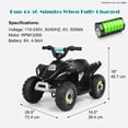 thumbnail image 2 of Resenkos 6V Kids Electric ATV Ride-On Toy for Toddlers Ages 3+ – 4-Wheel All-Terrain Quad with Rechargeable Battery, Safety Certified (Black, Blue, Red, White), 2 of 8