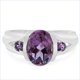 thumbnail image 2 of 1.76 Carat Genuine Amethyst and White Topaz .925 Sterling Silver Ring QJ Model, 2 of 2