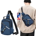 thumbnail image 2 of Tyidzon Sling Bag for Men Women, Crossbody Bag for Men Slim Chest Backpack Man Purse Small Shoulder Bag with Earphone Hole for Travel Hiking, 2 of 7