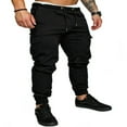 thumbnail image 1 of PENGXIANG Men‘s Cargo Pants Casual Drawstring Elastic Waist Relaxed Fit Long Jogger Cargo Trousers, 1 of 6