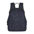 thumbnail image 3 of Balery Copper-Gold Gloss Outline Navy Dark Blue Lightweight Backpack for Men and Women - Durable and Water-Resistant, Ideal for School, Work, Travel, and Everyday Use, 3 of 9