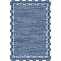 Geetinfly 9*12FT Area Rugs 1150Gsm100% Polyester Rug Pearl Velvet 350Gsm Velvet Heavy Washed Back Folding Simulation Printed Carpet-Modern-Suqian Blue tint