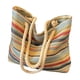 thumbnail image 2 of Bolso de hombro tejido para mujer de gran capacidad, bolso casual de tela multicolor para viajes, compras y uso diario, 2 of 6