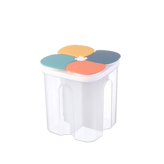 TIELUTT Cereal Sealed Jar with Compartment Storage Jar Home Kitchen Food Pantry Organization Acrylic Storage Containers Glass Storage Containers for Pantry Locking Storage Kitchen Cabinets Organizing