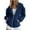 Navy, variant on Ashirexll Zip Up Hoodie Women Womens Hoodies Pullover Winter Tops Womens Long Sleeve Tops Casual Winter Warm Hooded Solid Sweatshirt Coat Long Sleeve Top