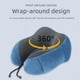 thumbnail image 4 of Almohada con forma de U con joroba, almohada bordada para la hora del almuerzo en la oficina, almohada de viaje de rebote lento para el cuello, almohada con forma de U de espuma viscoelástica con, 4 of 4