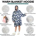 thumbnail image 5 of Paw Print Dog Bone Wearable Oversized Blanket,Wearable Blanket Hoodie for Adults,Cozy Hooded Blankets with Super Pockets,Super Warm Fuzzy Pullover for Women & Men, 5 of 6