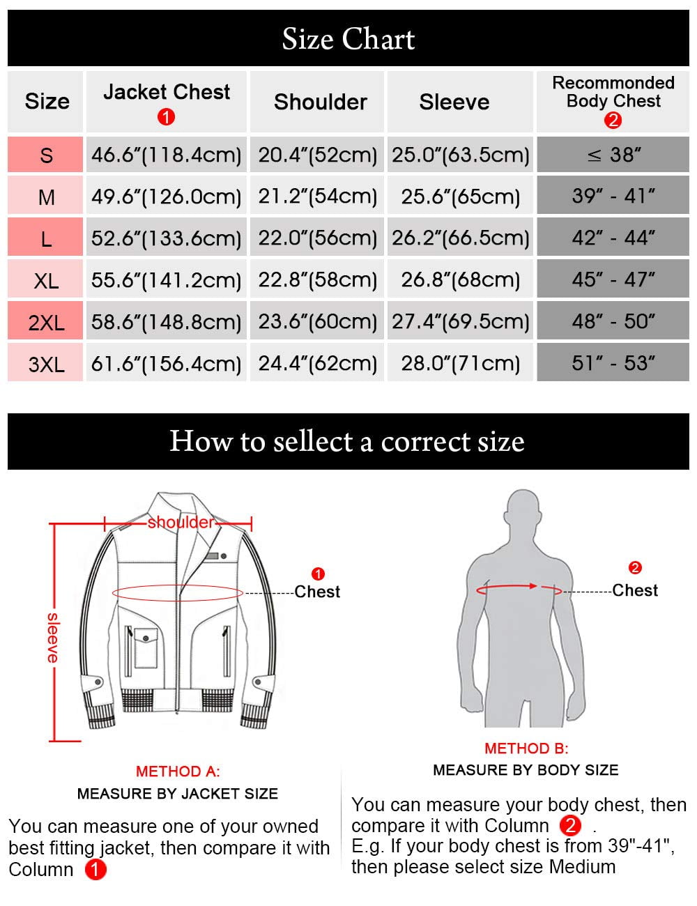 Men Air Force Chest Size In Inches FLAVOR Men's Leather Flight