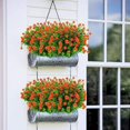 thumbnail image 4 of ZOELNIC 6 Bundles Artificial Flowers Outdoor Fake Flowers for Home Decoration, UV Resistant Faux Plastic Greenery Shrubs Plants Orange Red, 4 of 9