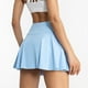 thumbnail image 5 of Falda de tenis 2 en 1 con pantalones cortos para mujer: falda pantalón deportiva de nailon y spandex transpirable con cintura elástica para correr y hacer ejercicio, 5 of 7