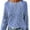 Blue, variant on DOKOTOO Fall Tops for Women Crew Neck Stretchy Pullover Waffle Knit Lace Casual Raglan Long Sleeve Shirts Loose Fit Soft Blouses