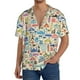 thumbnail image 1 of Fotbe Famous Places Camisa Estampada de Manga Corta para Hombre, Casual de Verano, Estilo Playero, Sin Arrugas-Medium, 1 of 5