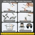 thumbnail image 7 of Small Electric Food Processor with 2 Bowls & 2 Blades, 350W Meat Grinder for Onion,  Food, Garlic, Nuts, Fruit, 7 of 7