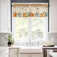 thumbnail image 2 of Orange Pumpkins Fall Kitchen Valances for Windows 54x18 Inch Kitchen Curtains Valances Rod Pocket Thanksgiving Maple Leaf Sunflower Autumn Bathroom Window Valances for Window Treatment Decor, 2 of 6