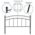 thumbnail image 2 of Woodstock Decorative Black Metal Queen Size Headboard, 2 of 9