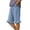 Light Blue-01, variant on Womens Summer Bermuda Shorts Knee Length Elastic Waist Flared Ruffle Hem Shorts Beach Lounge Casual Shorts