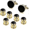 thumbnail image 1 of Mens Cuff And Studs Set For Tuxedo Formal Kit Or Wedding Shirts, 1 of 5