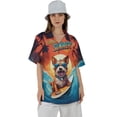 thumbnail image 4 of Retro Surfing Toy Fox Terrier in Cool Sunglasses Hello Summer Waves Hawaiian Shirt Breathable Summer Unisex Merch Dog Lover - 10001, 4 of 6