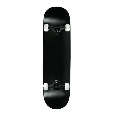 Moose Complete Skateboard DIPPED BLACK 7.5" Black/White ASSEMBLED