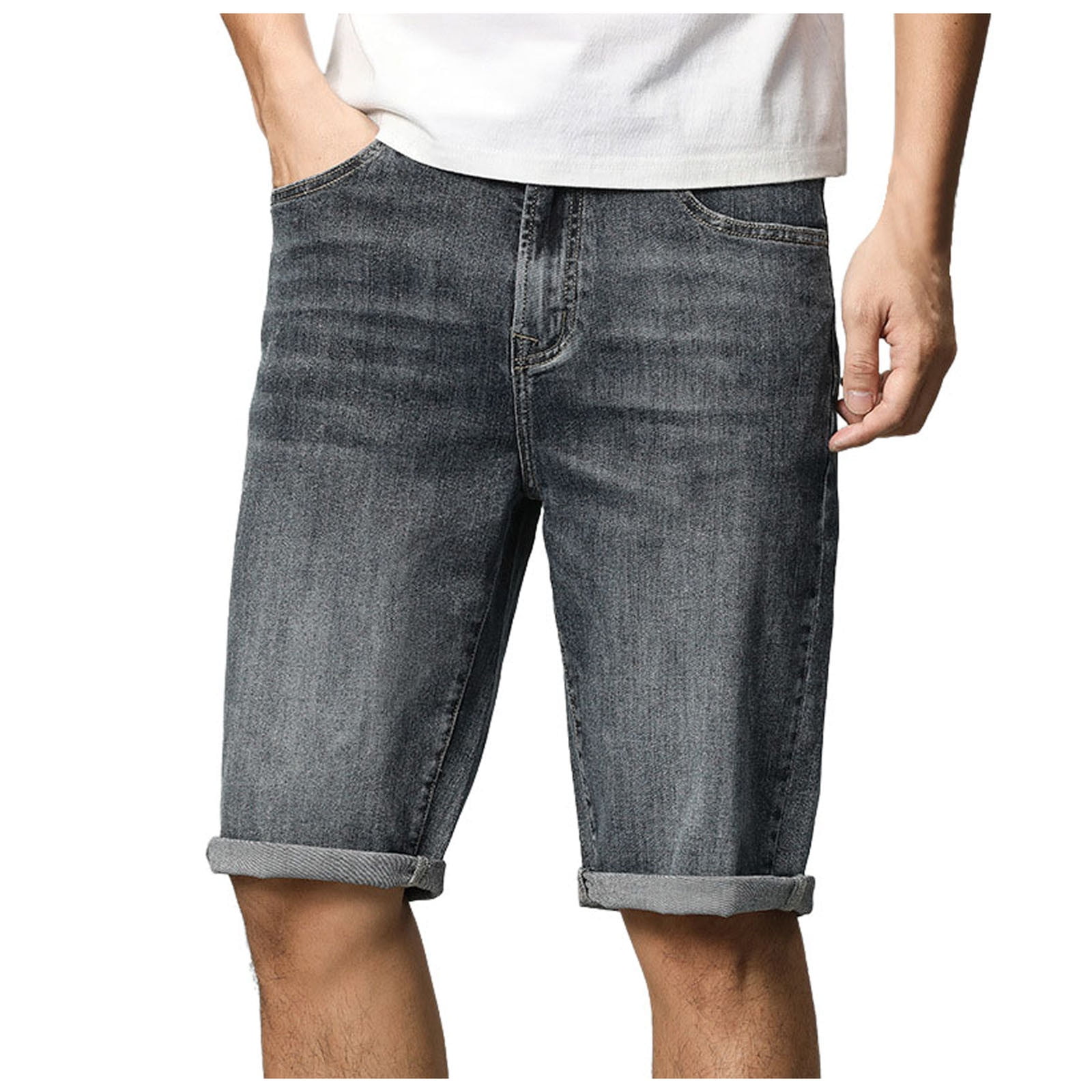 Relaxed Fit Jeans Men Mens Summer Thin Breathable Retro Wash