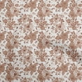 thumbnail image 1 of oneOone Georgette Viscose Light Brown Fabric Asian Floral Sewing Fabric By The Yard Printed Diy Clothing Sewing Supplies 42 Inch Wide, 1 of 4