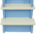 thumbnail image 2 of Aqua Select Tranquil Blue Anti-Slip Pool Steps with Pearl White Steps and Pearl White Outside Flip-up Safety Ladder, 48-54"H, 2 of 13