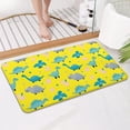 thumbnail image 4 of Yellow Cartoon Dinosaurs Eggs Pattern Bathroom Rugs Mat,Non Slip Microfiber Bathroom Rug,Rubber Backing,Soft Bathroom Mats for Bathroom Floor,Tub and Shower,17x30in(43x75cm), 4 of 5