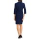 thumbnail image 3 of Conjunto de falda de 2 piezas Inspire Chic para mujer, con chaqueta de solapa y falda lápiz XS en azul oscuro, 3 of 6