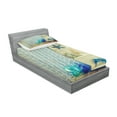 thumbnail image 2 of Nautical Fitted Sheet & Pillow Sham Set, Nautical Boat Standing Against the Wall Other Aquatic Objects Sea Featured Picture, Decorative 4 Piece Bedding Decor Set, Twin, Blue Beige, by Ambesonne, 2 of 3