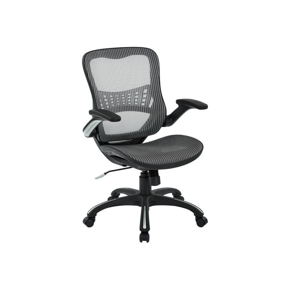 Office Star - Chair - manager - armrests - swivel - mesh - gray