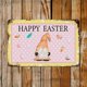 thumbnail image 3 of Lindo gnomo de Pascua feliz, rosa, amarillo con lunares blancos, letreros de metal vintage, letrero decorativo de Pascua de primavera, cartel de metal de 8 x 12, 3 of 6