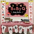 thumbnail image 4 of JOYMEMO BBQ Baby Shower Decorations for Boy Girl - Babyq Baby Shower Backdrop with Its A Baby Q Porch Banner, Welcome BBQ Door Banner, Barbecue Picnic Gender Reveal Party Supplies Indoor Outdoor, 4 of 7