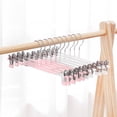 thumbnail image 1 of Sentmoon Laundry Racks for Drying Clothes Dip Plastic Seamless Pants Rack Non Slip Thick Telescopic Pants Clip Multi Functional Household Hanger Stainless Steel Non Slip Pants Rack, 1 of 8