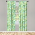 thumbnail image 3 of Ambesonne Nature Curtains, Leaves Forest Pattern, Pair of 28"x84", Multicolor, 3 of 5