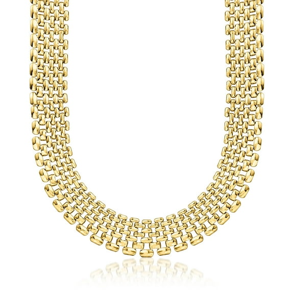 Ross-Simons 14kt Yellow Gold-Plated Panther-Link Necklace, Women's, Adult
