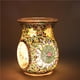 thumbnail image 5 of Injueey Quemador de cera aromática, quemador de aceite de vidrio brillante, aromaterapia única, calentador de cera ligero, difusor de fragancia, Iluminación y accesorios Azul amarillo Injueey HA026064-04, 5 of 6