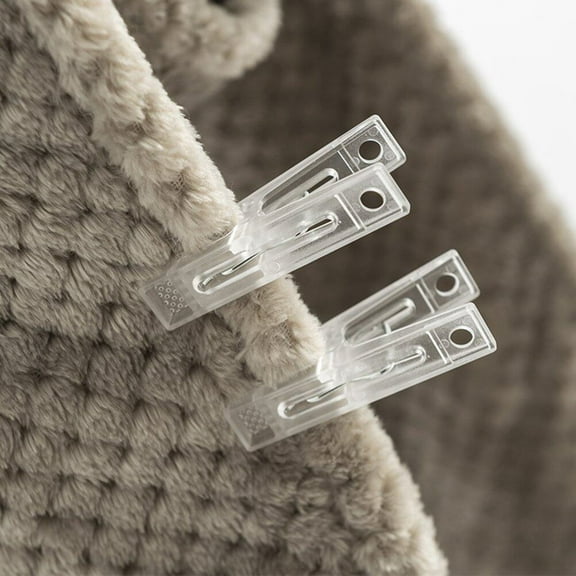 HOMOBABE 10Pcs Heavy Duty Clips for Hanging Clear White Plastic Clothes Pegs for Household Items