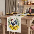 thumbnail image 2 of Table Runners 120 Inches Long Dress Scarves, Sunflowers Rooster Farmhouse Coffee/Dining/Kitchen Table Runner for Living Room, Watercolor Leaves Retro Art Rustic 13x120 Inch, 2 of 9