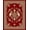 Red, Pattern 3, variant on ODIKA 4'x6' Machine Washable Non-Slip Area Rug, Laurel Motif with Interlocking Vine Details High Traffic Rug, Burgundy, 604418