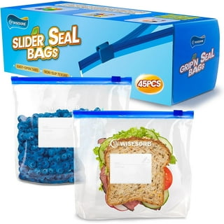Ziploc® Gallon Storage Slider Bags - Large Size - 1 gal Capacity - 10.56  Width x 9.50 Length - Sliding Closure - Blue - 9/Carton - 68 Per Box 