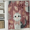 thumbnail image 6 of Patifu Cute Cat Home Bathtubs Bathroom Curtain Decoration 100% Polyester Fiber Chic Modern Bathroom Decor Shower Curtain with Hooks 60"x72, 6 of 7