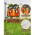 thumbnail image 5 of Set Of 2 Fall Pumpkin Welcome Garden Flags, Double Sided, 12"x18", Polka Dots & Buffalo Plaid, Best For Fall/Thanksgiving Decorations, 5 of 6