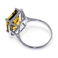 thumbnail image 3 of Galaxy Gold 14K White Gold Natural Black Diamonds and Citrine Ring - November Birthstone - Warmth & Prosperity - Sizes 5.5 to 11 - Fine Jewelry for Women, 3 of 4
