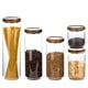 thumbnail image 1 of Set de Contenedores de Vidrio Homtop con Tapa de Madera de Borosilicato, 1 of 8